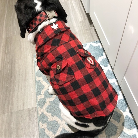 Dog Shirt: CANADIANA Buffalo plaid flannel shirt - size ‘Large’ - Picture 7 of 16